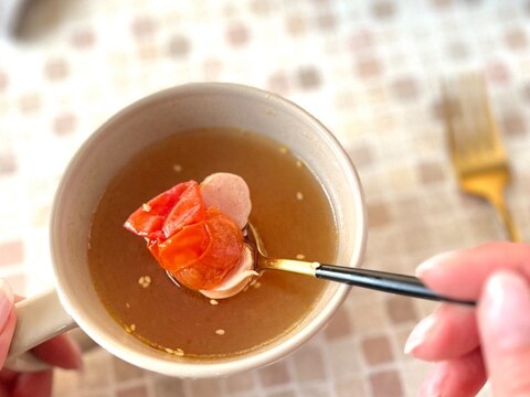 ５分で出来る♪ミニトマトの中華スープ